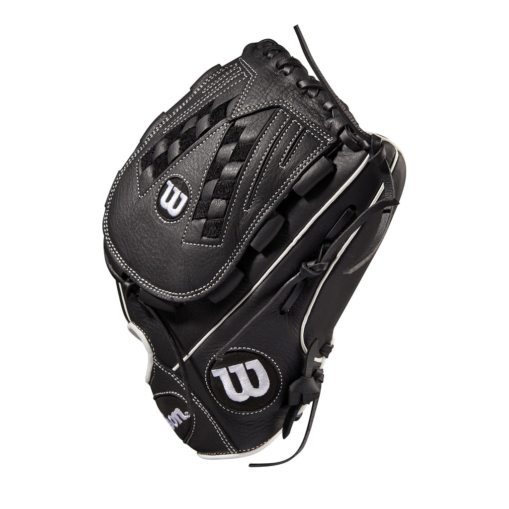 Wilson 2022 A700 12.5'' Fastpitch Outfield Glove - Left Hand Throw, Black/White
