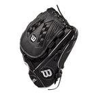 Wilson 2022 A700 12.5'' Fastpitch Outfield Glove - Left Hand Throw, Black/White