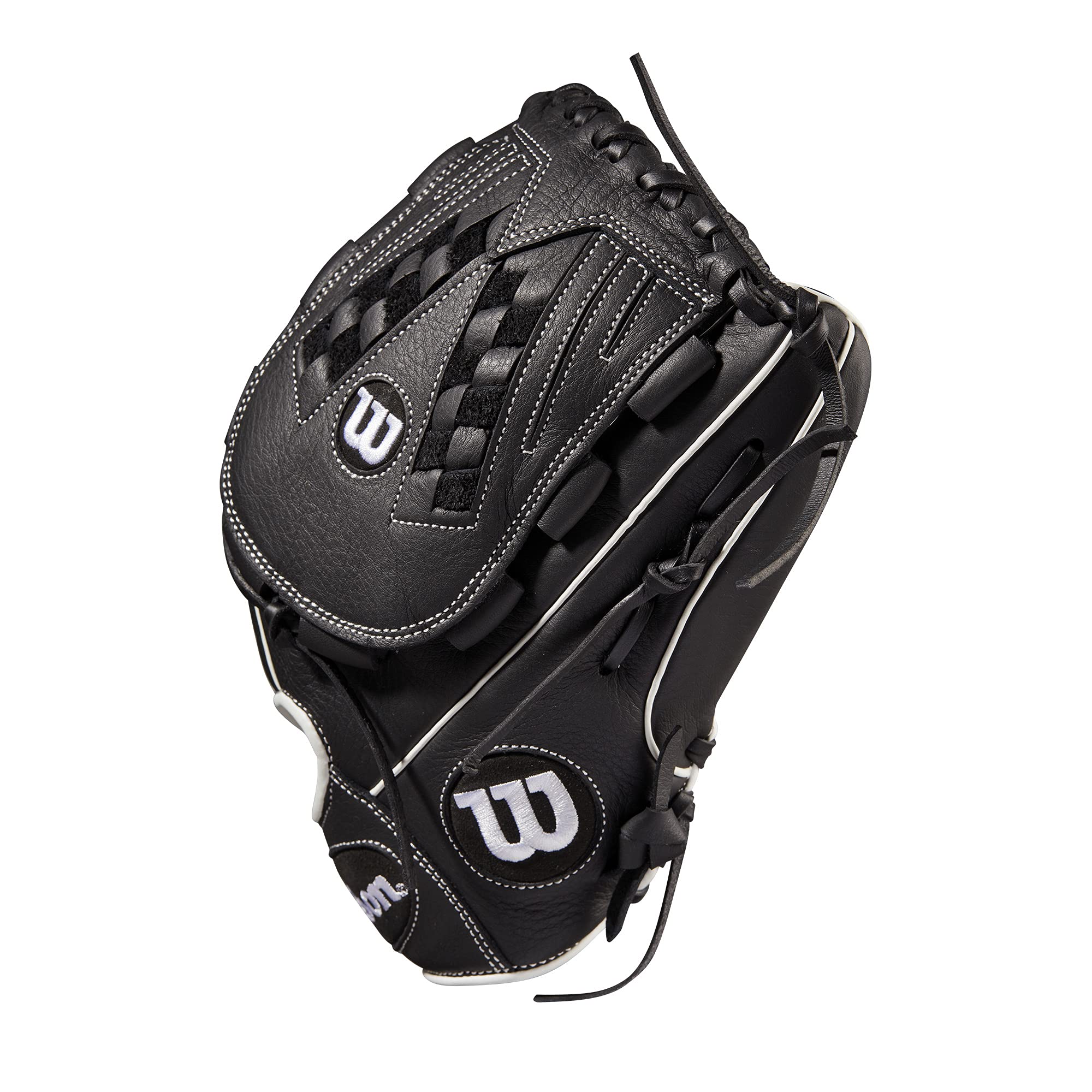 Wilson 2022 A700 12.5'' Fastpitch Outfield Glove - Left Hand Throw, Black/White