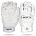 Franklin Sports Cfx Fp Softball Batting Gloves Pair, Women'S Large, White/Chrome