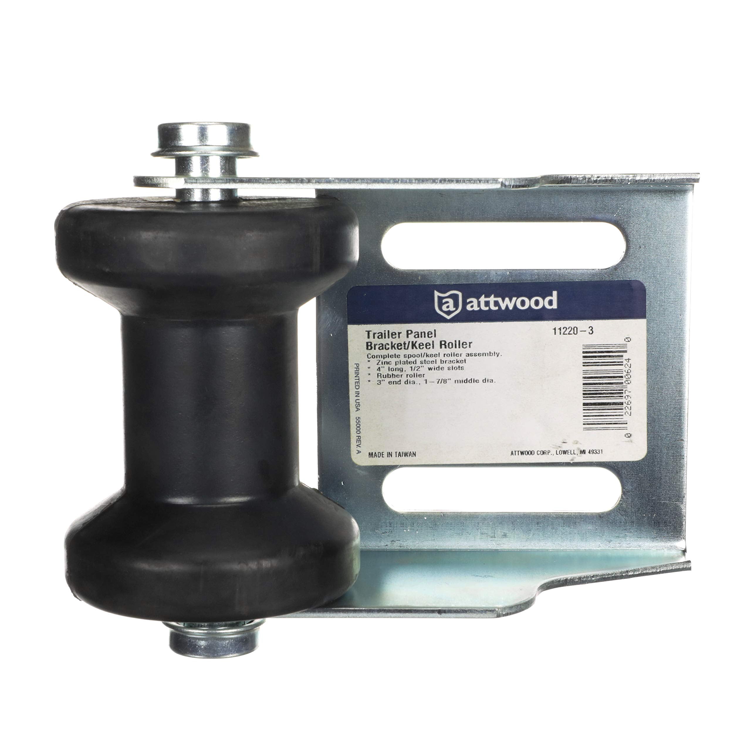 Attwood 11220-3 Roller Panel Spool/Keel Bracket Roller Assembly (11210 Roller And 11252 Bracket)