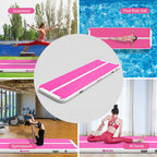 AKSPORT Air Mat Tumble Track 10ft 13ft 16ft 20ft Gymnastics Tumbling Mat Inflatable Tumble Track with Electric Air Pump for Home