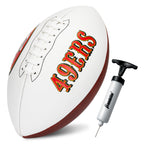 Franklin Sports Nfl San Francisco 49Ers Autograph Football - Official Size White Panel Souvenir Football For Autographs + Signat
