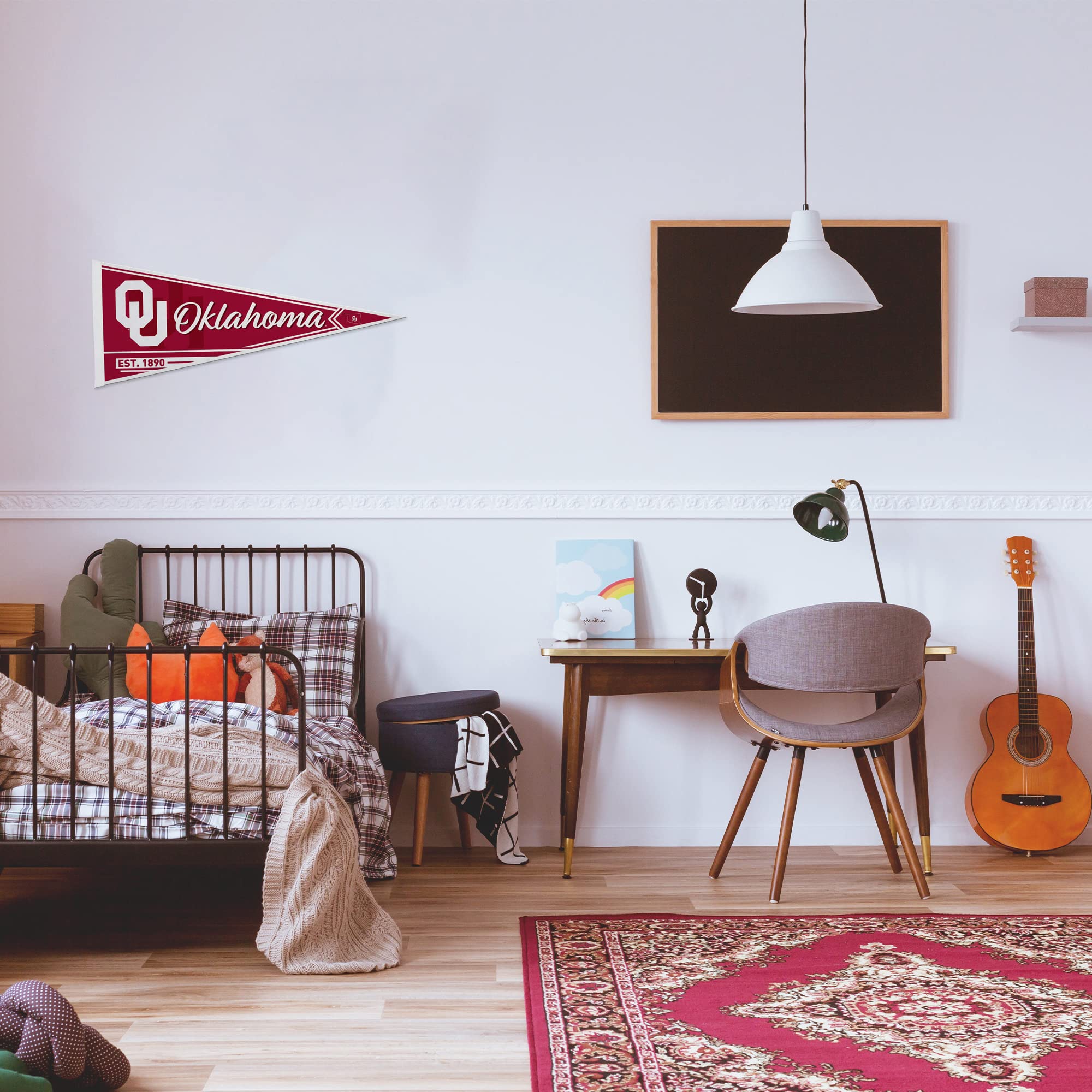 Rico Industries Ncaa Oklahoma Sooners Classic 12'' X 30'' Felt Wall D  Cor Pennant - Great For Home/Bed Room/Man Cave D  Cor