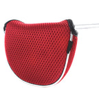 Andux Mesh Mallet Putter Cover Golf Putter Head Covers Red, Semicircle