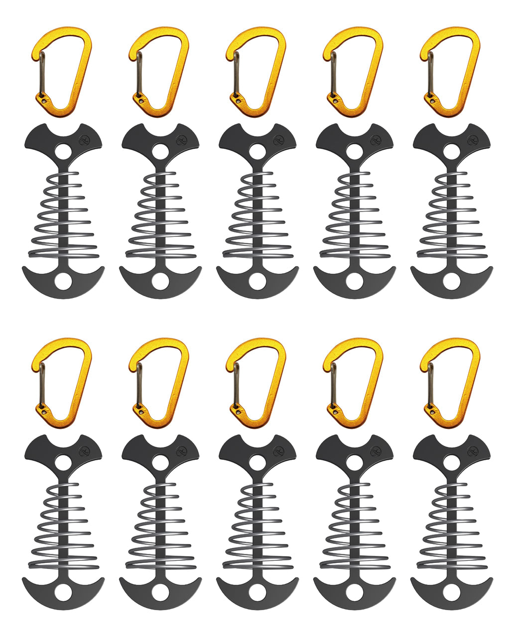 Tent Rope Tightener With Clips - Aluminum Deck Tie Down  Cord Adjuster Tensioners  Tents Tensioner Outdoor Camping Accessoriness