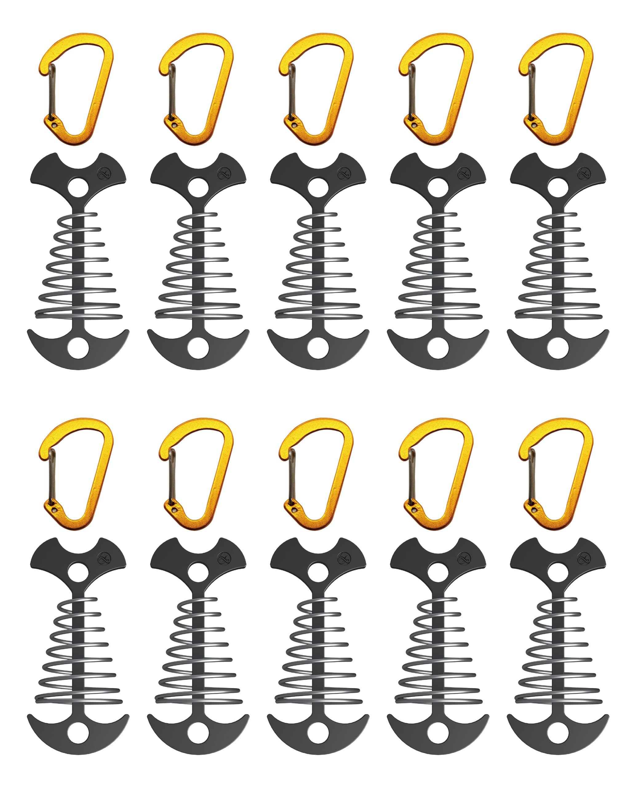 Tent Rope Tightener With Clips - Aluminum Deck Tie Down  Cord Adjuster Tensioners  Tents Tensioner Outdoor Camping Accessoriness