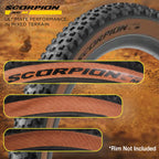 Pirelli Scorpion Trail M Mountain Bike Tire - 29 X 2.4, Tubeless Ready Clincher, Folding, Yellow, Prowall Mtb Casing