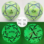 Milachic Soccer Ball, Glow In The Dark Soccer Ball Size 5, Glowing Luminous Green Soccer Balls Gifts For Boys, Girls, Men, Women
