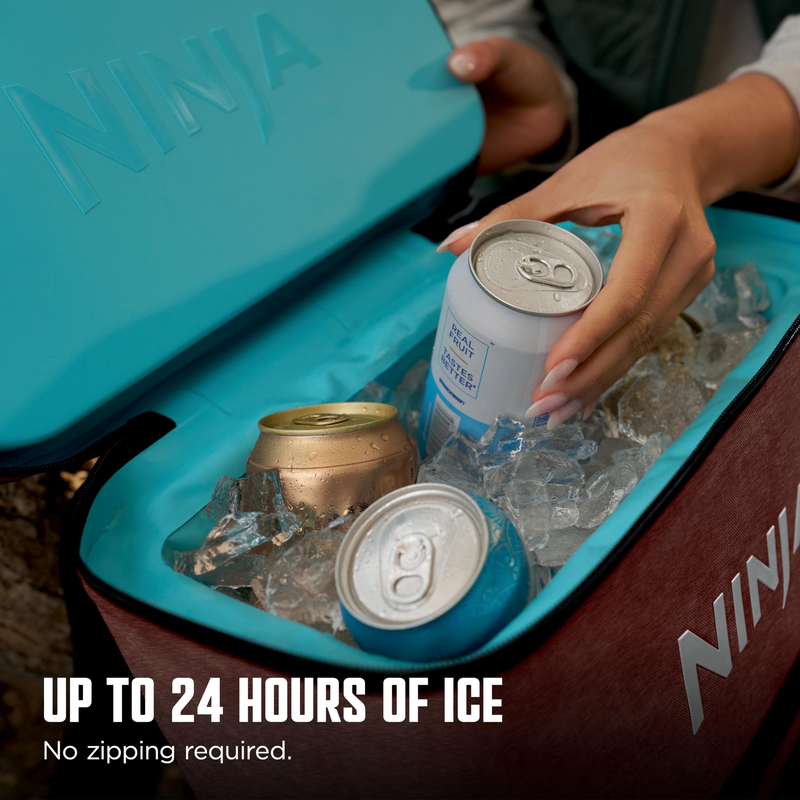 Ninja | Backpack Cooler | Frostvault Go 36 Can Soft Cooler | Leakproof Zipper With Built In Can Opener, 2 Ice Packs & Dry Storag