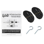 Rad Sportz Double Kayak Storage Straps Garage Canoe Hangers With 100 Lb Capacity, Black