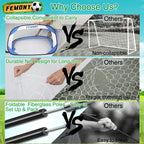 Femont Soccer Goals Set For Backyard, 4X2.5Ft Portable Pop Up Soccer Nets With Carrying Bag For Indoor Outdoor Games Practice Tr
