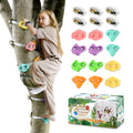 Topnew 12 Ninja Tree Climbing Holds For Kids Climber, Tree Climbing Kit With 6 Ratchet Straps For Outdoor Ninja Warrior Obstacle