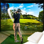 Khampa Golf Impact Screen [910'' X 115.8] Simulator Golf Impact Screen Indoor Impact Screen - Woven Mesh Golf Simulators For Hom