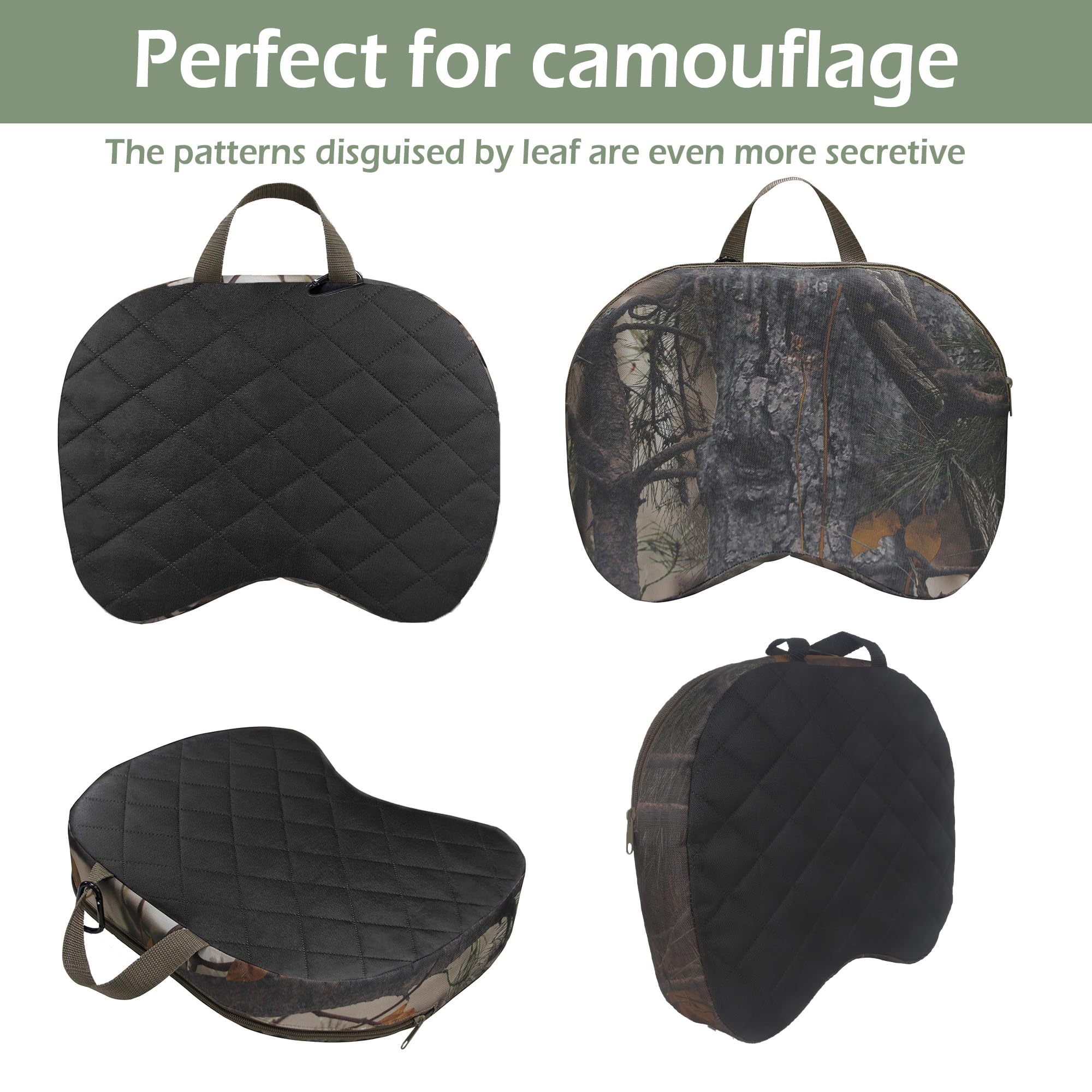 Urmona Portable Hunting Seat Cushion, 11.4 X 15.7 X 2.8In Thicken Lightweight Outdoor Cushion, Waterproof Sponge Dirty Proof Pad