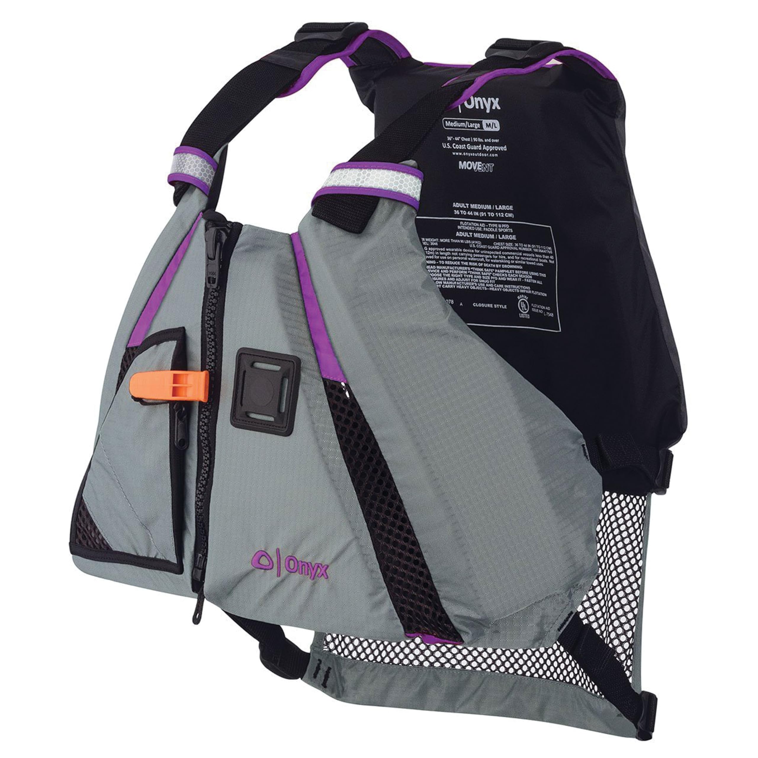 Onyx Movevent Dynamic Paddle Sports Life Vest, Purple, Xs/Sm