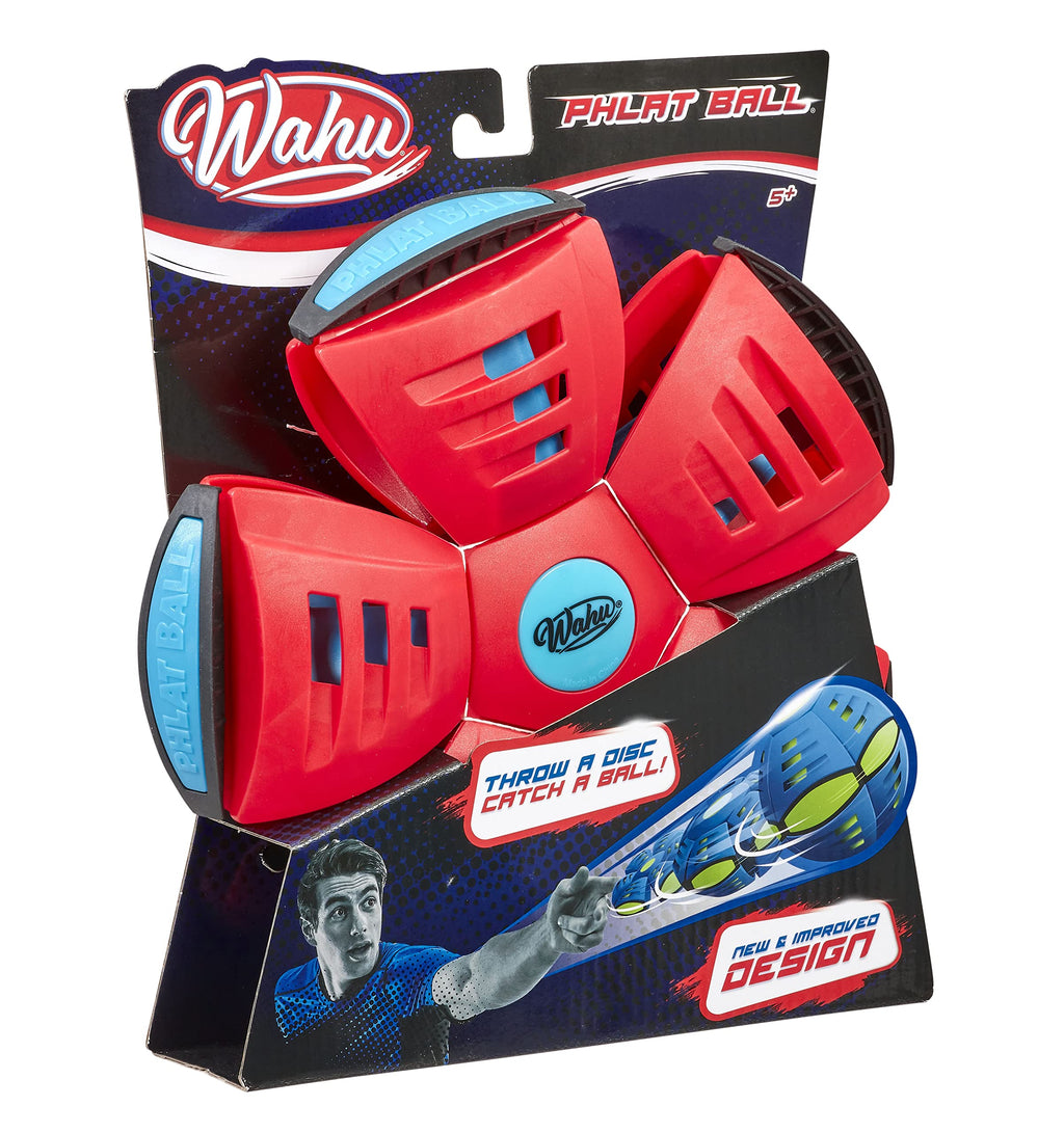 WAHU Phlat Ball Classic Flying Disc Toy for Kids Ages 5+, Collapsible Time Delay Frisbee, Red
