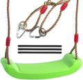 Swing seat Red for Kids and Adults with Length Control Hinge - 220lb Load - Ninja Slackline Ready - Triangle carabiners Included
