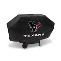 Rico Industries NFL Houston Texans Black Deluxe Grill Cover Deluxe Vinyl Grill Cover - 68' Wide/Heavy Duty/hook and loop Staps