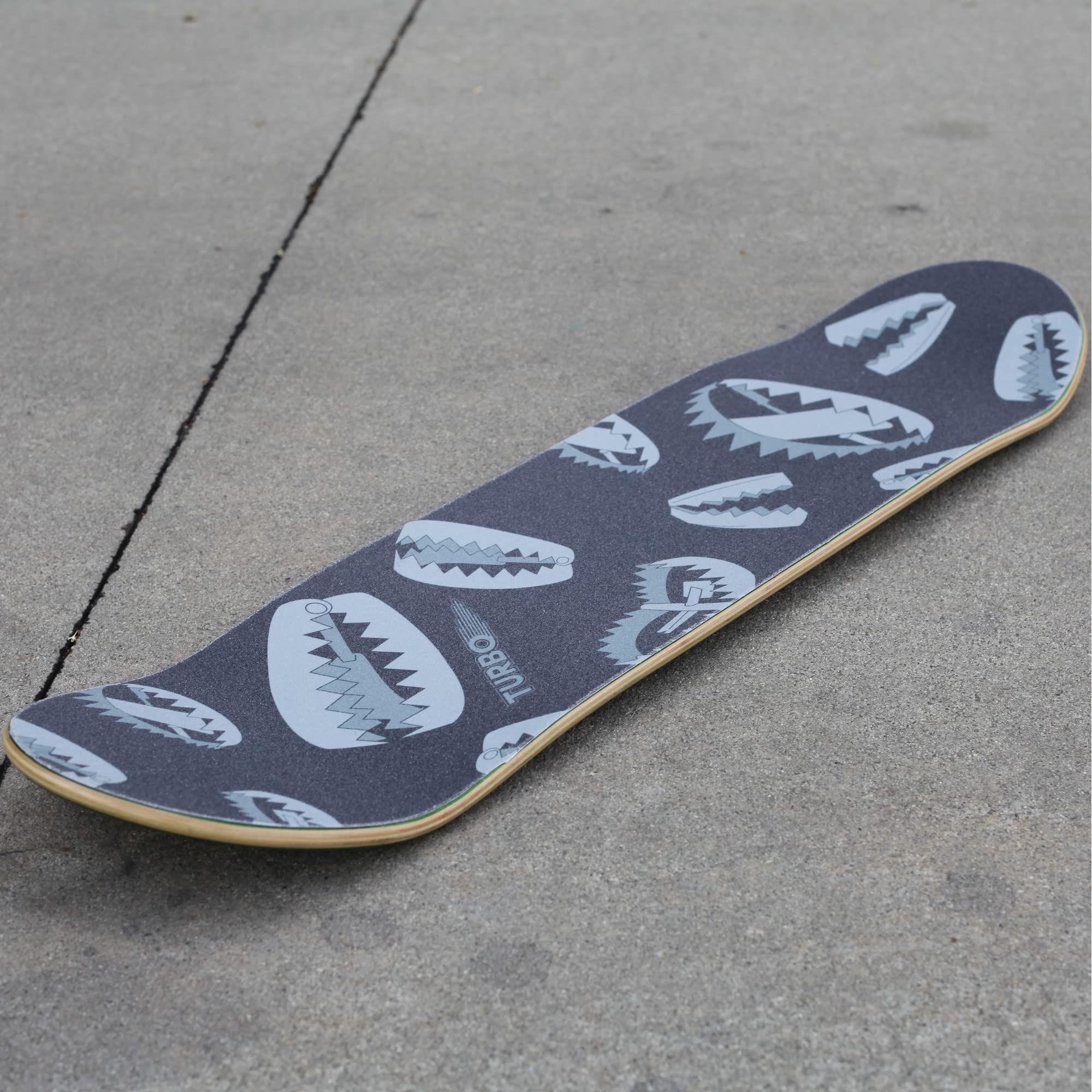 Turbo 9 X 33 Inch Skateboard Grip Tape Sheet Iron Traps