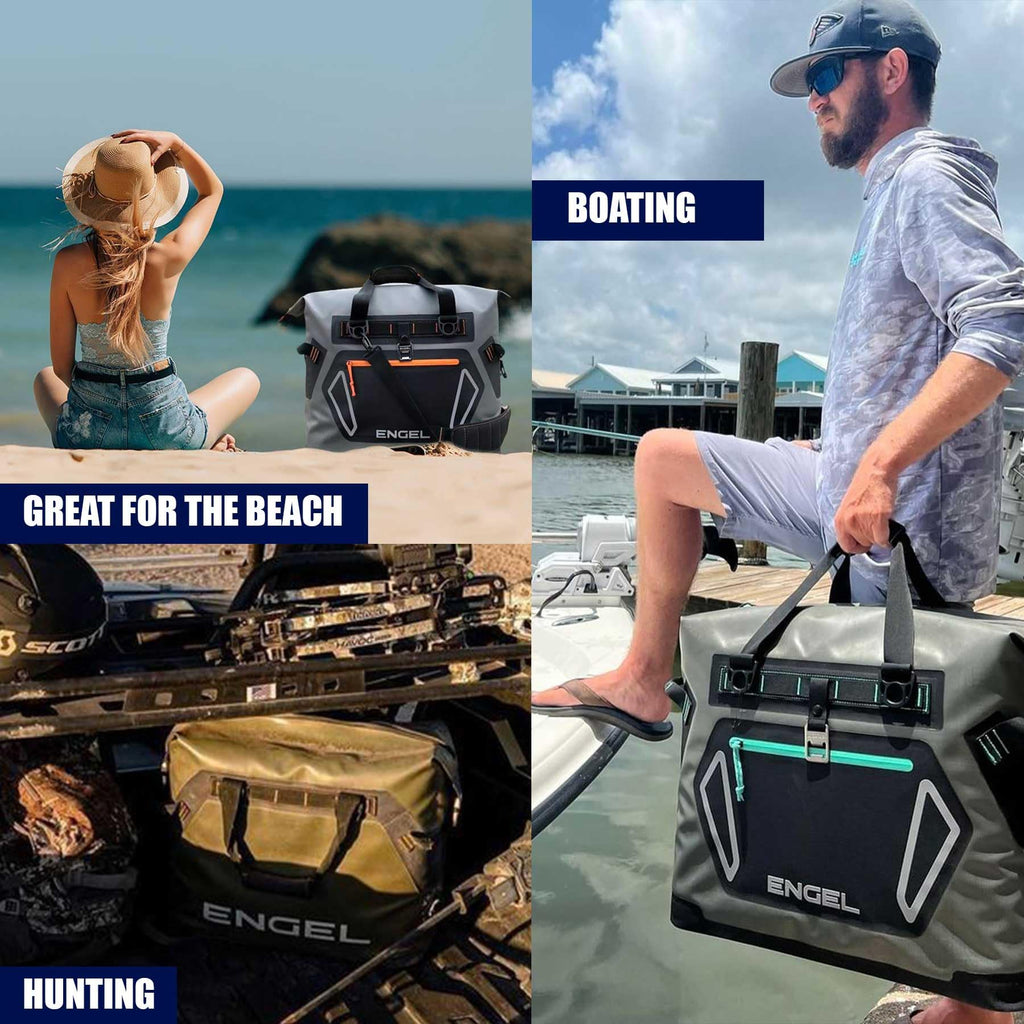 Engel Hd30 High-Performance Soft Sided Tote Cooler - Durable, Leak-Proof, Portable Ice Chest For Camping, Fishing, Tailgating &