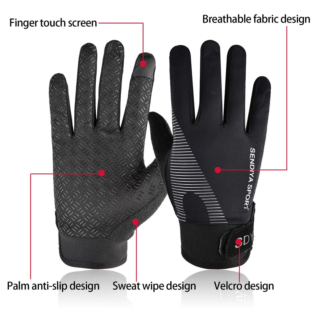 Workout Gloves, Full Palm Protection & Extra Grip, Gym Gloves For Weight Lifting, Training, Fitness, Exercise (Men & Women), Bla