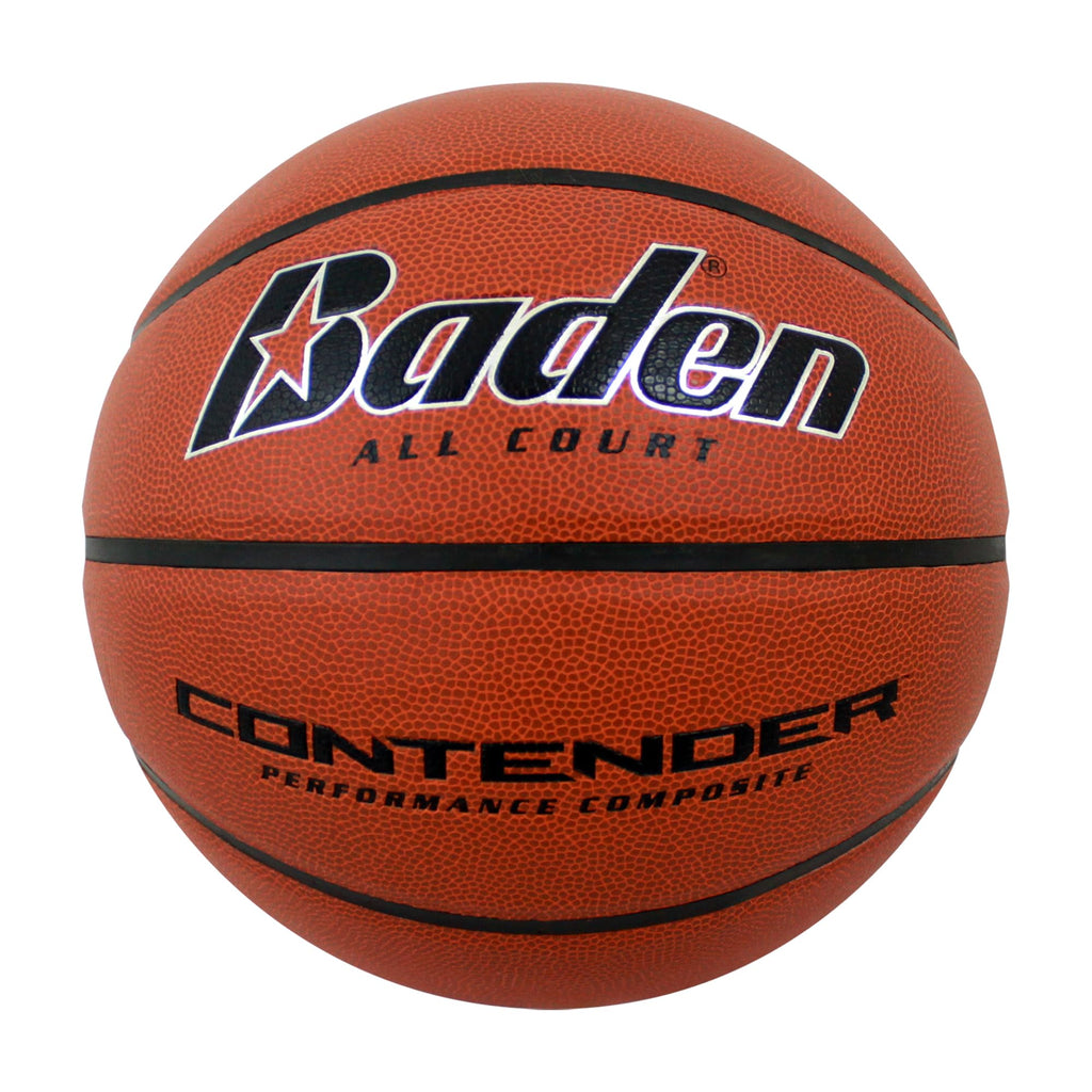 Baden Contender Indoor-Outdoor Basketball | Official Size 7, 29.5-Inch Mens Basketball With Durable Composite Cover, Orange Colo