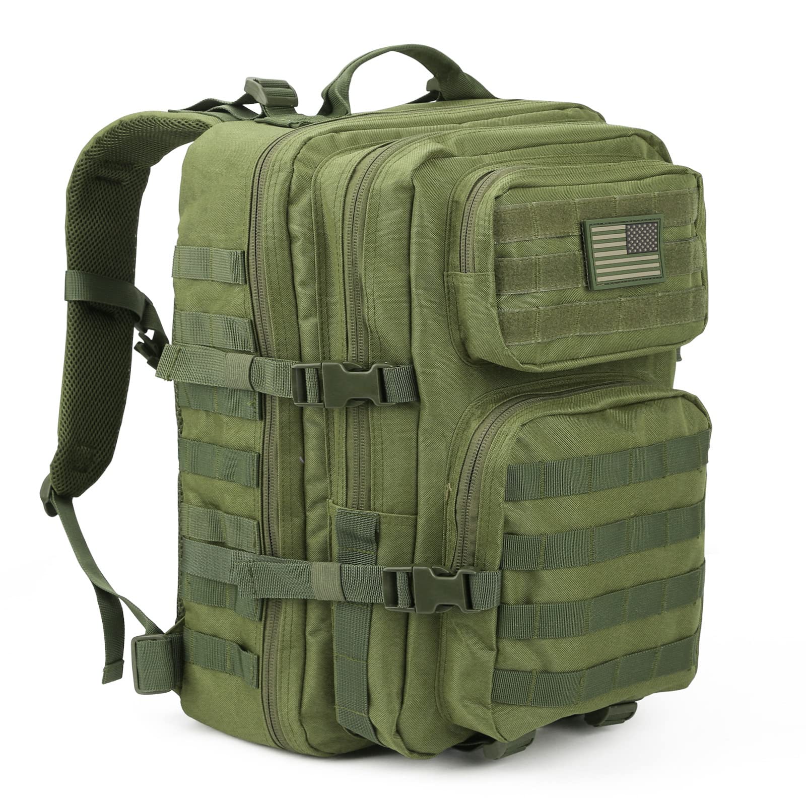Reebow Gear Military Tactical Backpack Large Army 3 Day Assault Pack Molle Bag Boys Backpacks For School Army Green