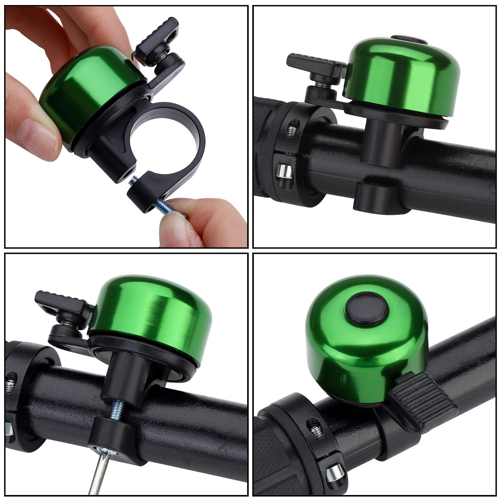Paliston Bike Bell Bicycle Bell Crisp Sound For Adults Kids Boys Girls Blue  Green
