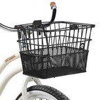Retrospec Bicycles Detachable Steel Half-Mesh Apollo Bike Basket with Handles, Black