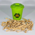 Trash Talk Golf Tees | Pack of 50 Bamboo 2 3/4  Golf Tees | Each Golf Tee Printed with a Funny Message