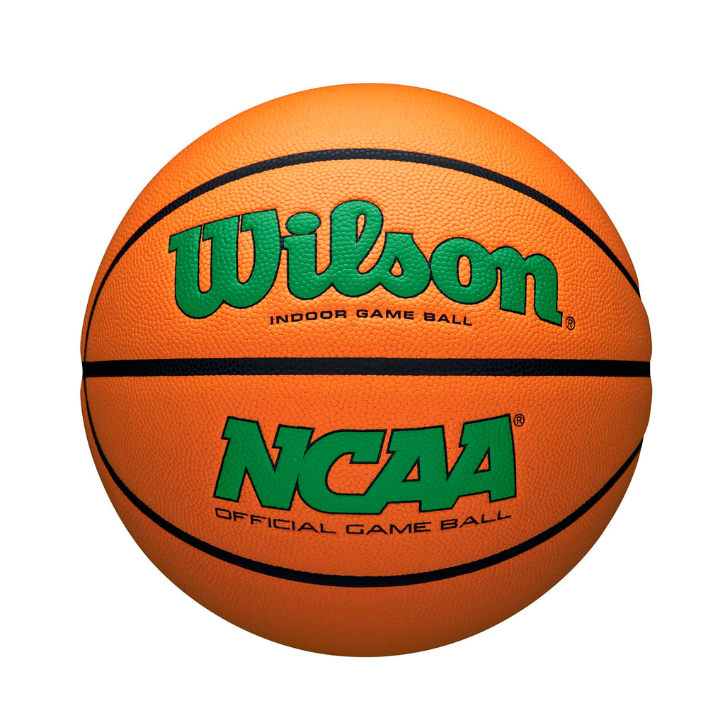 Wilson Ncaa Evo Nxt Official Indoor Game Basketball - Green/Orange, Size 6-28.5''