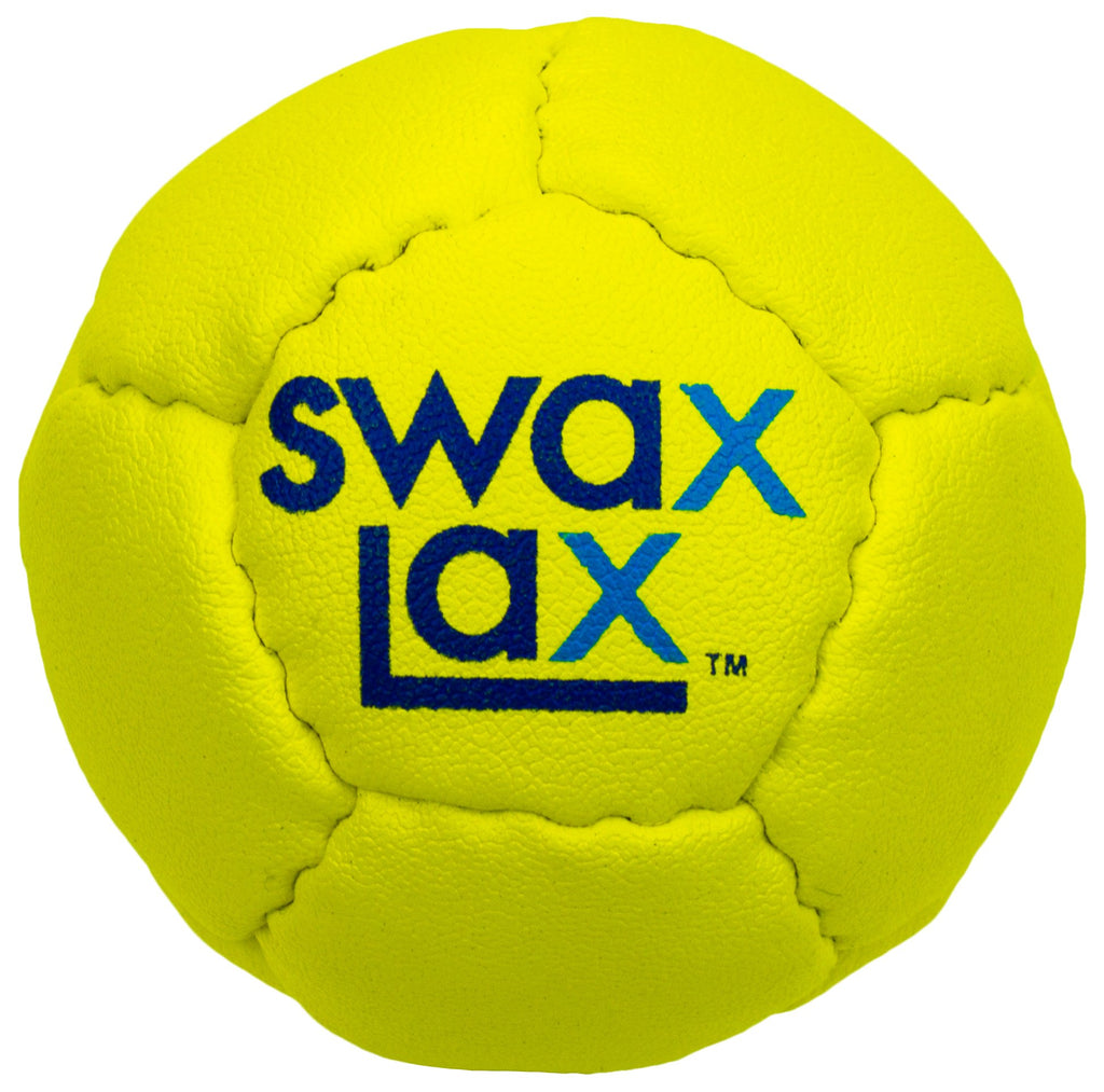 Swax Lax Lacrosse Training Ball - Indoor Outdoor Practice Less Bounce & Rebounds (Yellow)