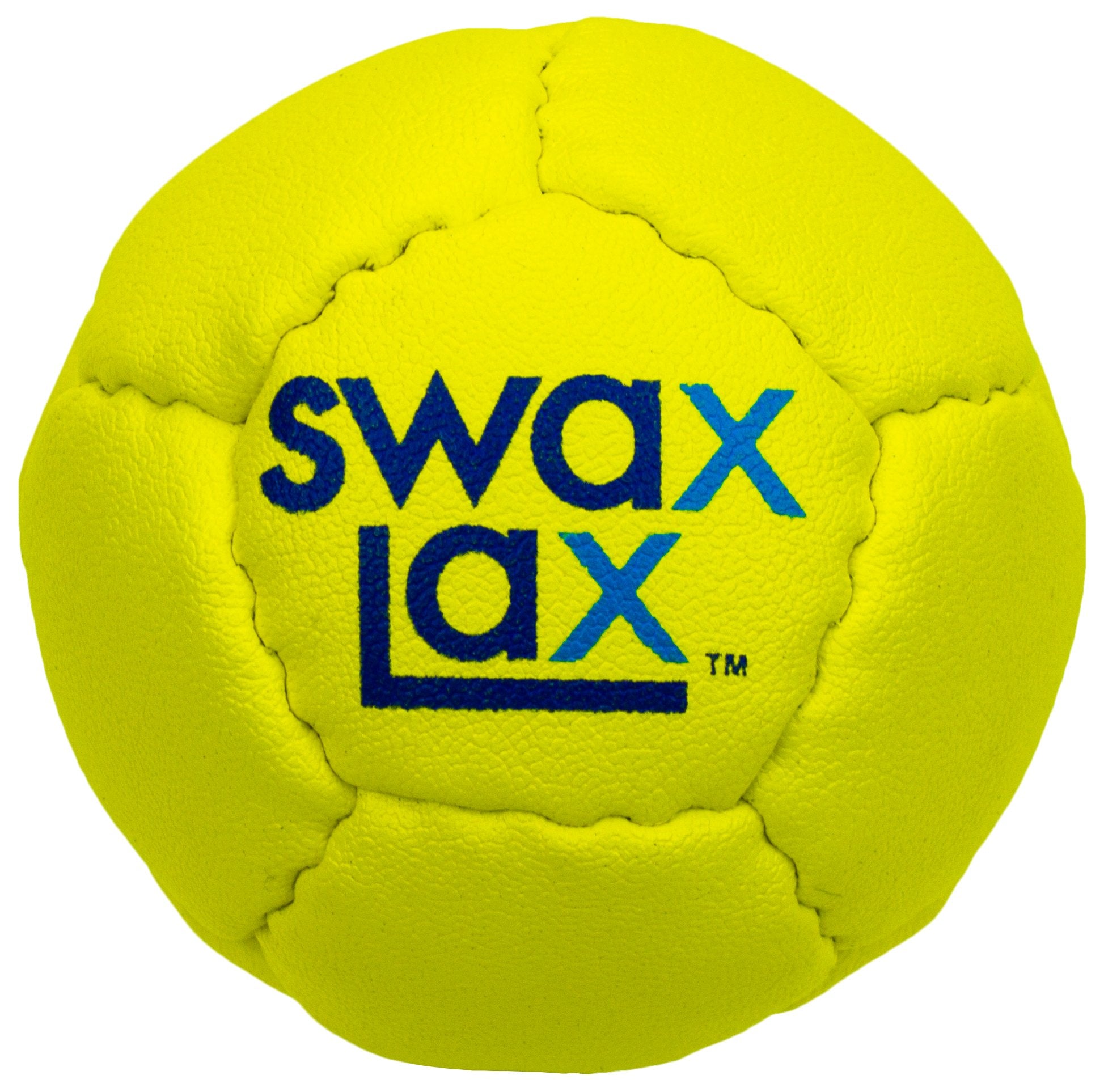Swax Lax Lacrosse Training Ball - Indoor Outdoor Practice Less Bounce & Rebounds (Yellow)