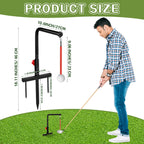 Poen Golf Swing Trainer Training Durable Iron Golf Practice Swing Groover With 3 Height Indoor Golf Practice Simulator Accessori