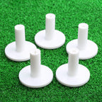 Muxsam Golf Rubber Tee Holder, 5-Pack 2'' Golf Mat Tees For Indoor Outdoor Practice Driving Range Mats (White)