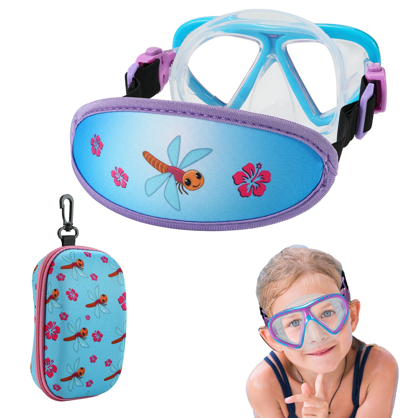 Kids Goggles Swimming 4-7,Children Diving Mask Tangle Free, UV Protection Snorkeling Goggles for Toddlers/Kids/Youth