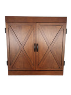 Hathaway Farmington Dartboard And Cabinet Set - Includes 18-In Dartboard, Steel-Tip Darts, Chalk Scoreboards - Perfect For Famil