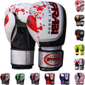 Farabi Pro Fighter Boxing Gloves Sparring Gym Bag Punching Focus Pad Mitts (White, 14Oz)