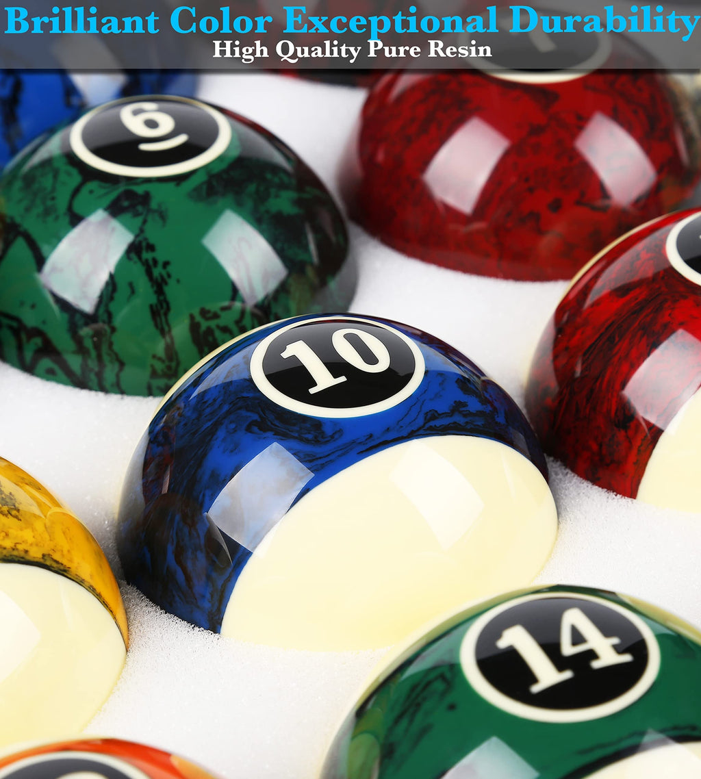 Japer Bees Billiard Ball Marble Dark 2-1/4'' Regulation Size&Weight Complete 16Balls