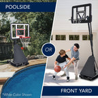 Best Choice Products 4.4-10Ft Adjustable Regulation Basketball Hoop, Portable Goal W/Shatterproof Backboard, Ball Return, Base G