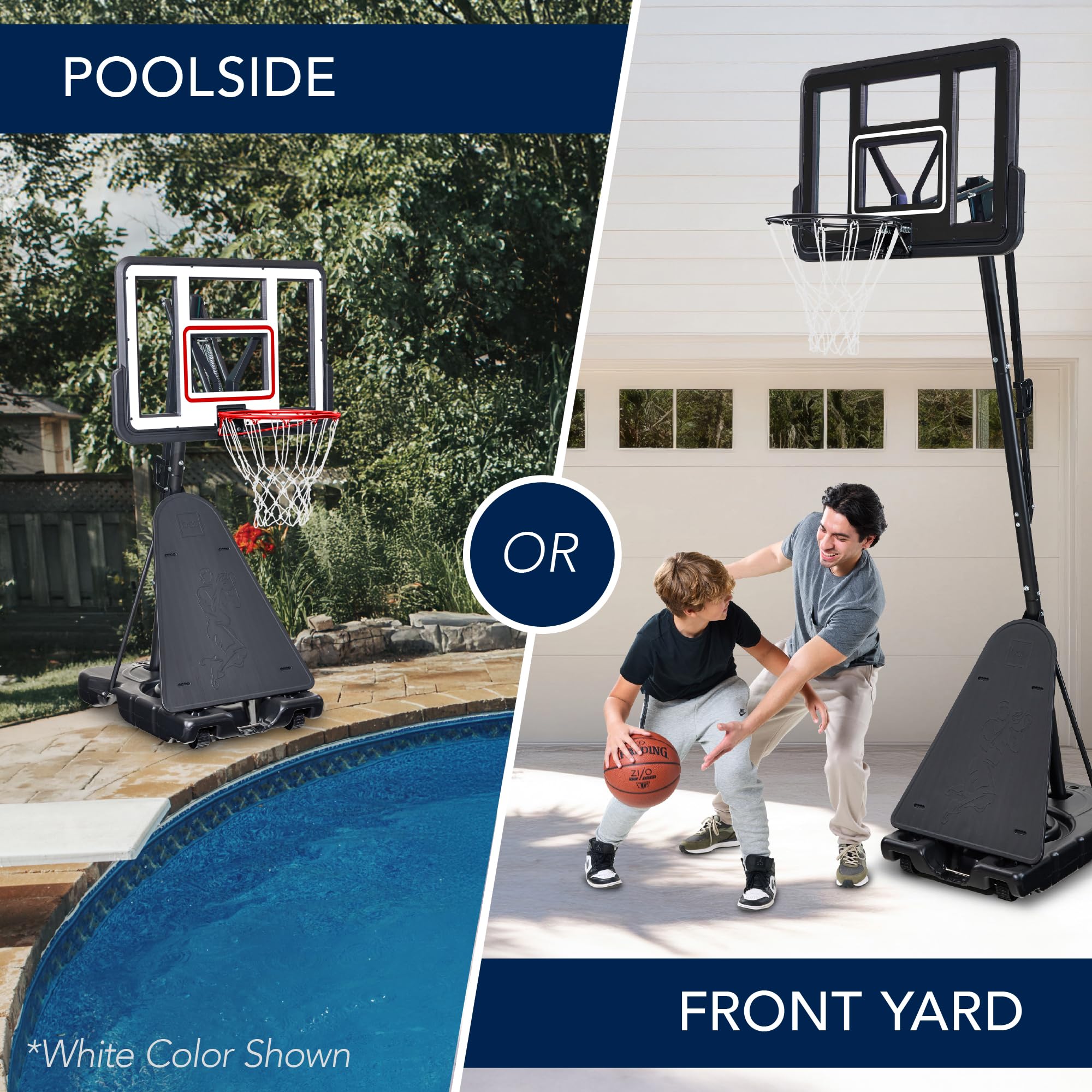 Best Choice Products 4.4-10Ft Adjustable Regulation Basketball Hoop, Portable Goal W/Shatterproof Backboard, Ball Return, Base G
