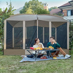 Ever Advanced Magnetic Screen House Room 11X9Ft, Hands-Free Entry,Screenhouse With Sun Protection For Camping&Picnic, 11X9Ftcamp