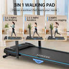 Modida 3-In-1 Foldable Treadmill For Home, Portable Walking Pad & Running Machine With Remote Control & Led Display, Compact Ele