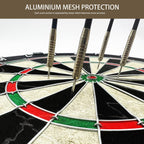 Pennpliy Bristle Dart Board Set For Adults, Professional 18'' Steel Tip Outdoor Dartboard Set, High-Grade Compressed Sisal Metal