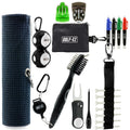 Golf-Ez Golf Essentials Kit  Golf Towel  Cleaning Brush  Tri-Line Golf Ball Alignment Kit  Divot Repair Tool  Golf Ball & Tee Ho