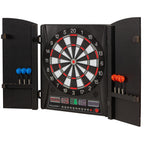 Accudart Apollo Electronic Dartboard Cabinet - 38 Game Modes - 137 Game Variations - Advanced Features - Colorful Backlit Scorin