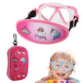 Toddler Goggles Nose Cover, Kid Goggles Fabric Strap, Swimming Goggles Kids 3-6 (1PK - Pink Princess)