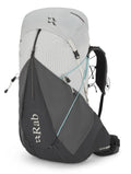 Rab Women's Muon ND Hiking Pack - Lightweight Durable Backpack for Hiking, Trekking, & Backpacking - Pewter/Graphene - 50-Liter 