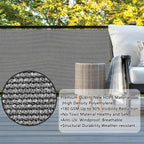Sunlax 3X10 Light Grey Balcony Privacy Screen Fence Windscreen Cover Fabric Shade Netting Mesh Cloth With Grommets Uv Protection